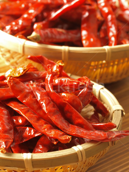 dried red chilies Stock photo © zkruger