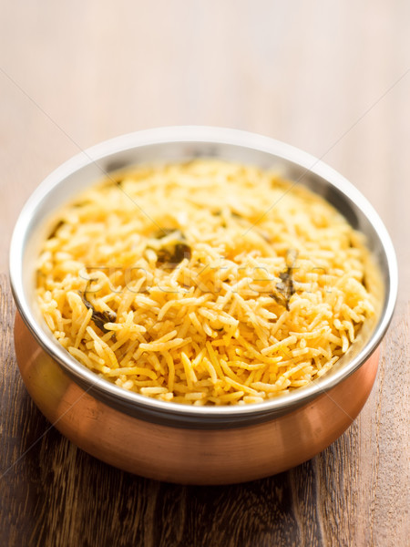 golden biryani rice Stock photo © zkruger