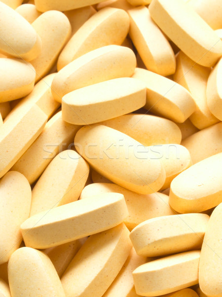Gyógyszer közelkép tabletták étel orvosi háttér Stock fotó © zkruger