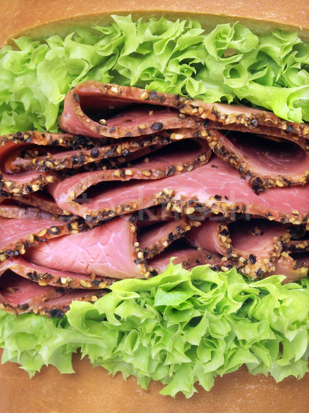 Foto stock: Carne · sanduíche · jantar · cor · refeição