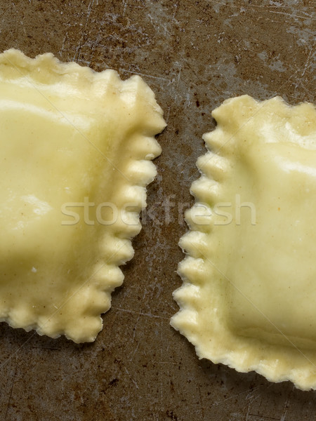 Stock photo: rustic uncooked italian ravioli pasta