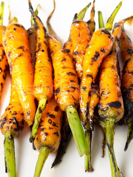 Bébé carottes alimentaire fond orange Photo stock © zkruger