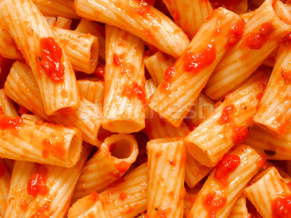 maccheroni pasta in tomato sauce food background Stock photo © zkruger