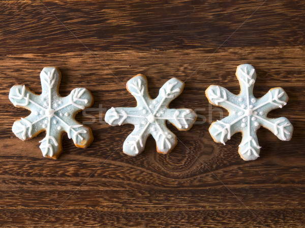 christmas snow flake cookies Stock photo © zkruger