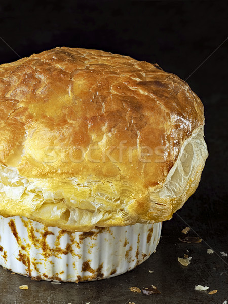 rustic golden english meat pot pie with flaky crust Stock photo © zkruger