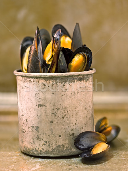  rustic black mussel Stock photo © zkruger