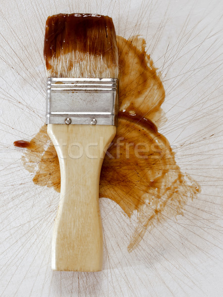 Stock photo: barbecue sauce basting brush