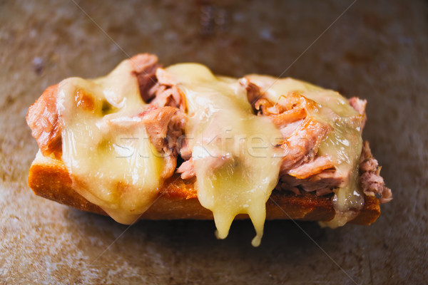 Stock photo: rustic american tuna melt sandwich