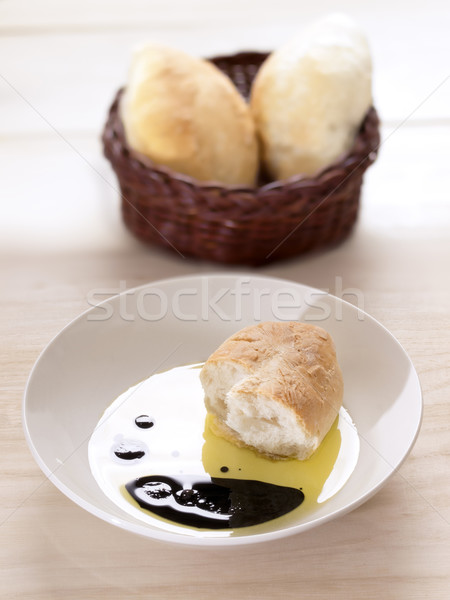 bread in olive oil balsamic vinegar dip Stock photo © zkruger