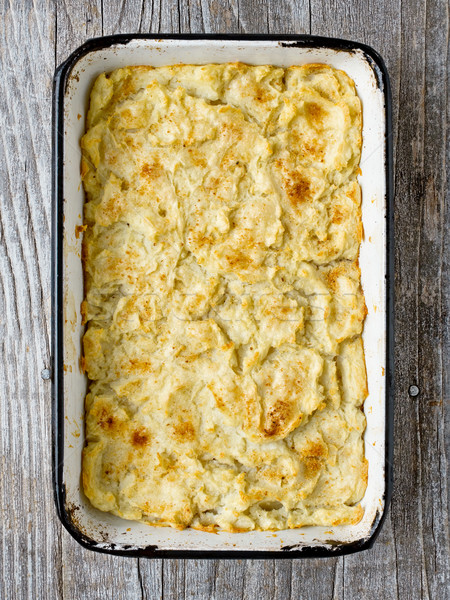 rustic english fish pie Stock photo © zkruger