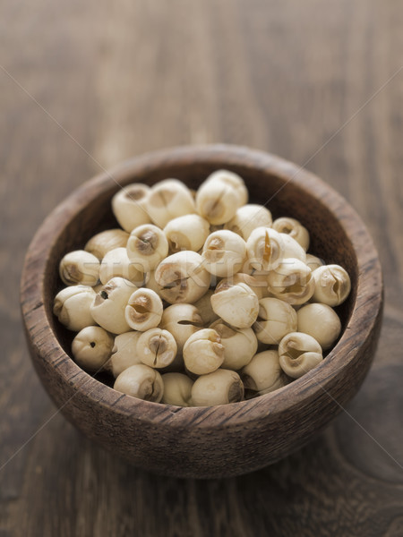 Foto stock: Lótus · sementes · tigela · comida · legumes