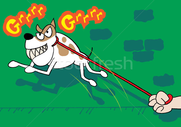 Vorsicht Hund Gefahr Haustier Wache Illustration Stock foto © zkruger