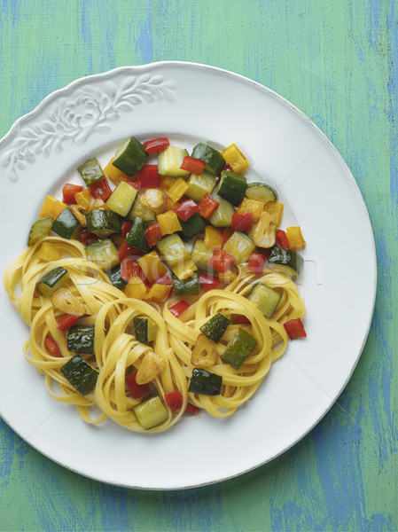 rustic  healthy italian pasta primavera Stock photo © zkruger