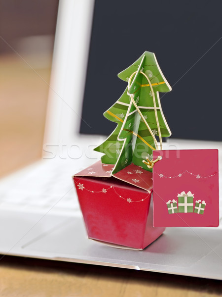 Zdjęcia stock: Christmas · biuro · drzewo · biurko · kolor