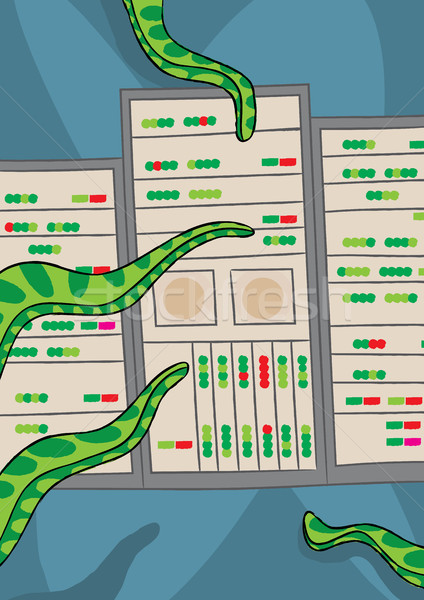 Virus de calculator infectie data center calculator tehnologie culoare Imagine de stoc © zkruger