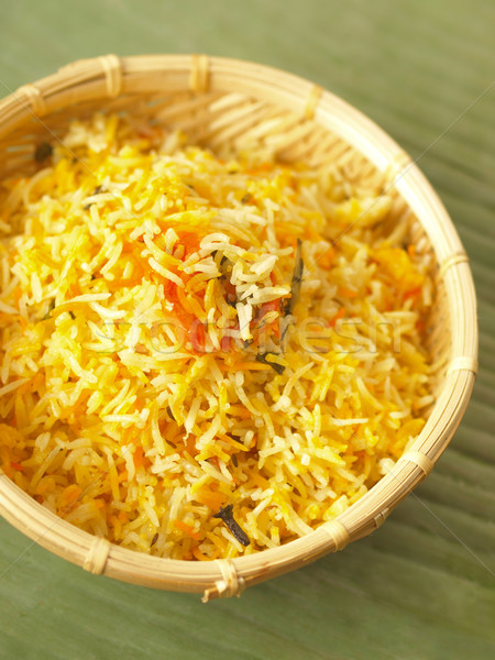 Szafran ryżu koszyka obiedzie indian Zdjęcia stock © zkruger