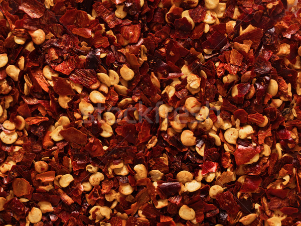 Aszalt piros chili pehely étel közelkép Stock fotó © zkruger