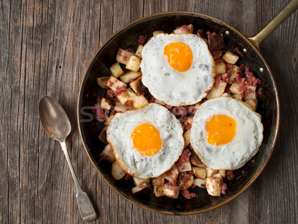 rustic corned beef hash Stock photo © zkruger