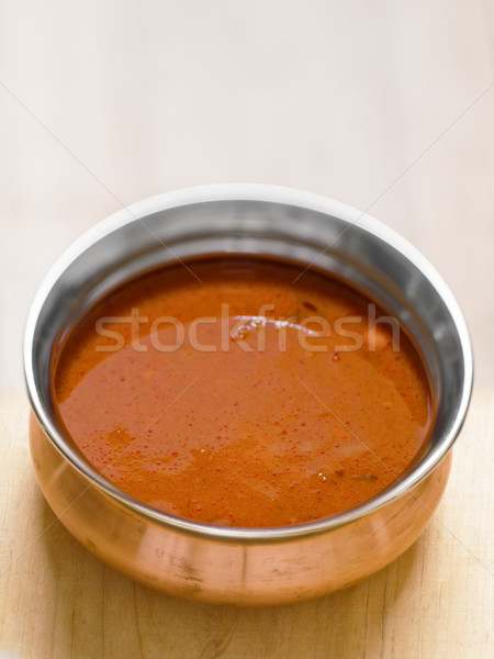 Stock foto: Indian · striegeln · Soße · Schüssel · rustikal