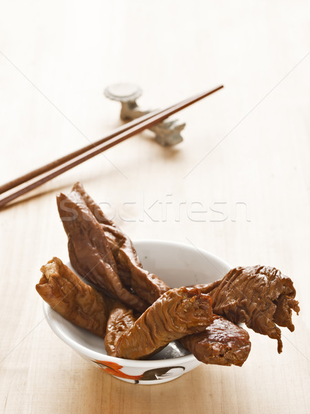 Stock photo: braised pork intestines