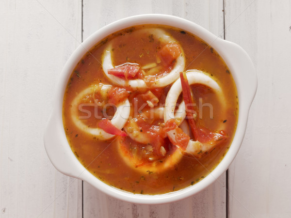 Stock photo: calamari seafood soup