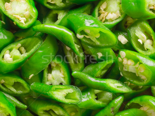sliced green chilies Stock photo © zkruger