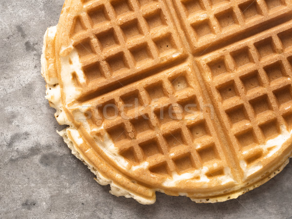 Rustikal Waffel Essen süß Belgien Stock foto © zkruger