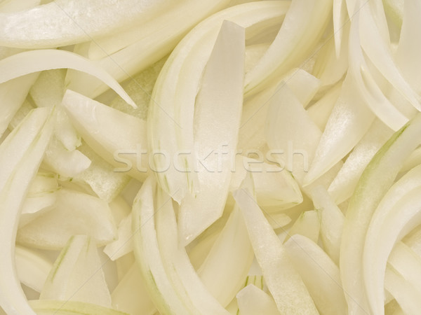 Geschnitten Zwiebel Essen Hintergrund weiß Stock foto © zkruger