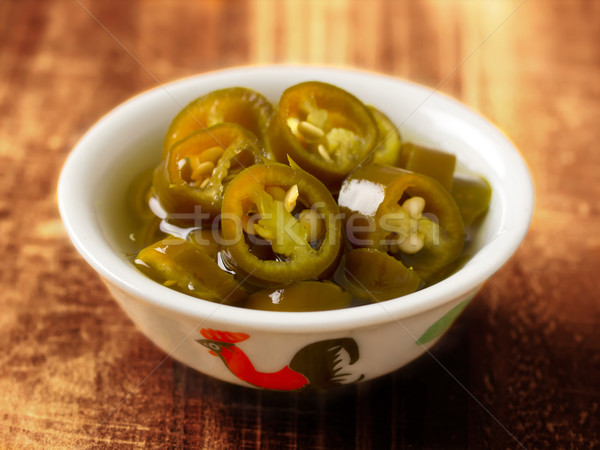 asian pickled green chilies Stock photo © zkruger