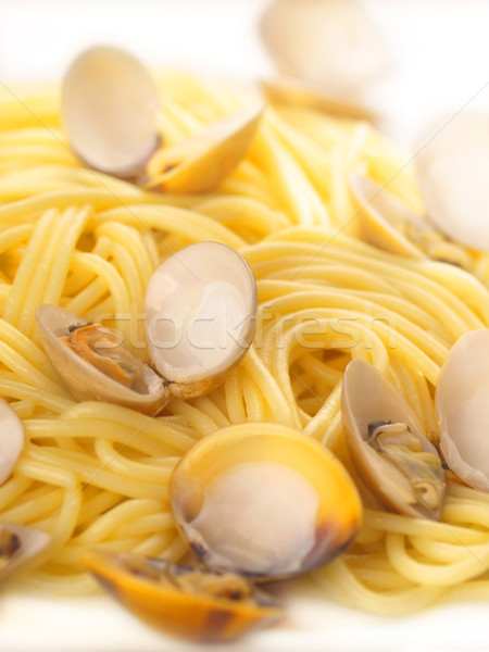 Pasta voedsel hot spaghetti macro Stockfoto © zkruger