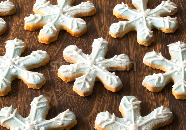 Stock photo: christmas snow flake cookies