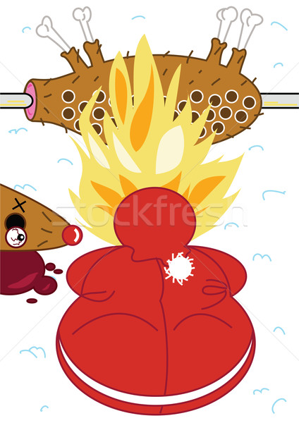 hungry santa eating rudolph Stock photo © zkruger