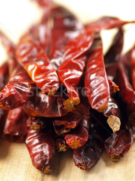 heap of dried red chilies Stock photo © zkruger