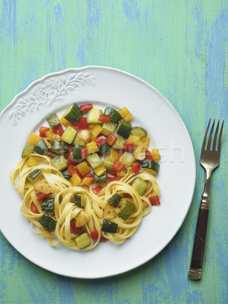 rustic  healthy italian pasta primavera Stock photo © zkruger
