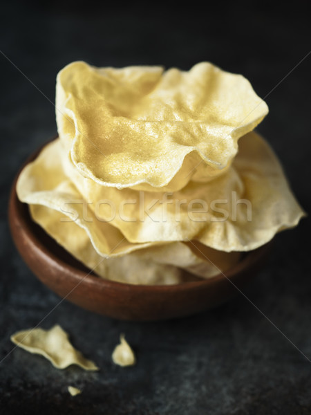 rustic indian papadum crisp Stock photo © zkruger