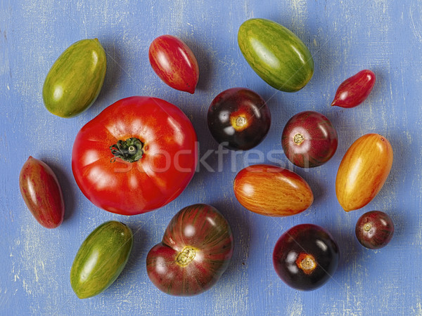 Rustikal Tomaten Essen Gemüse frischen Stock foto © zkruger