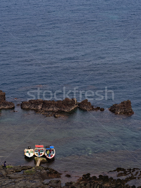 boat at seongsan ilchulbong jeju south korea Stock photo © zkruger