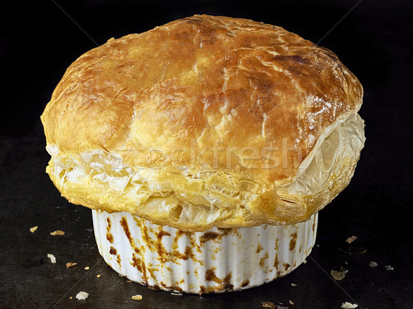 rustic golden english meat pot pie with flaky crust Stock photo © zkruger