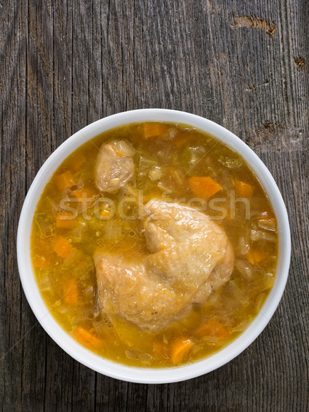 rustic chicken soup Stock photo © zkruger