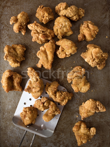 rustic popcorn fried chicken nugget Stock photo © zkruger