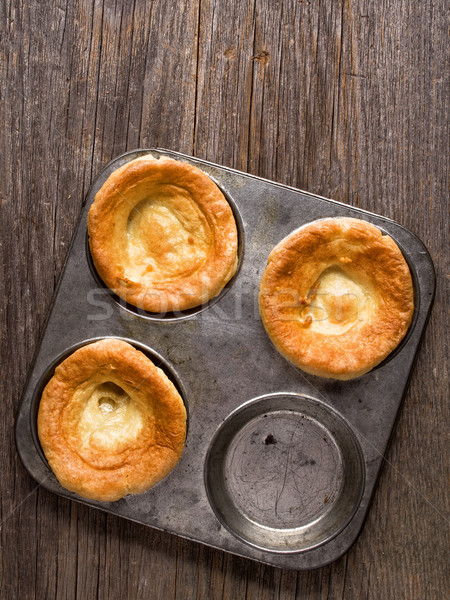 rustic golden british yorkshire pudding Stock photo © zkruger