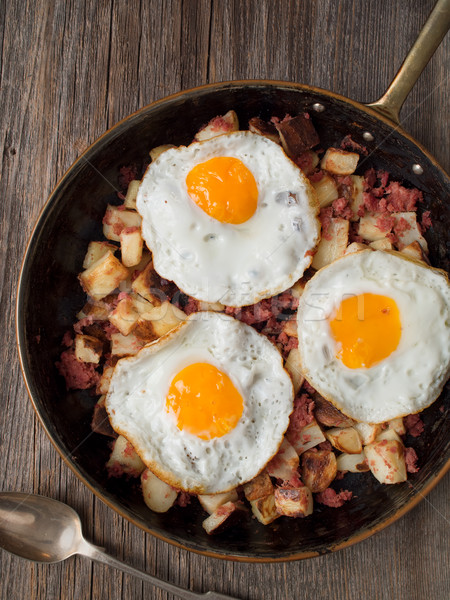 rustic corned beef hash Stock photo © zkruger