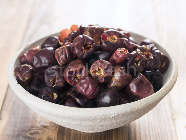dried round red chilies Stock photo © zkruger