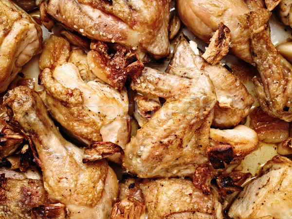 golden roast chicken casserole food background Stock photo © zkruger