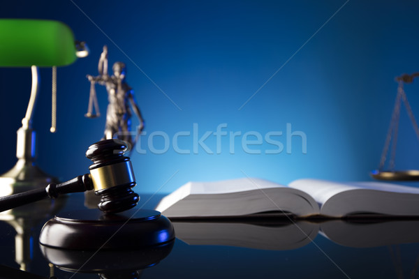 Törvény ügyvéd tanácsadó iroda konzultáció kalapács Stock fotó © zolnierek