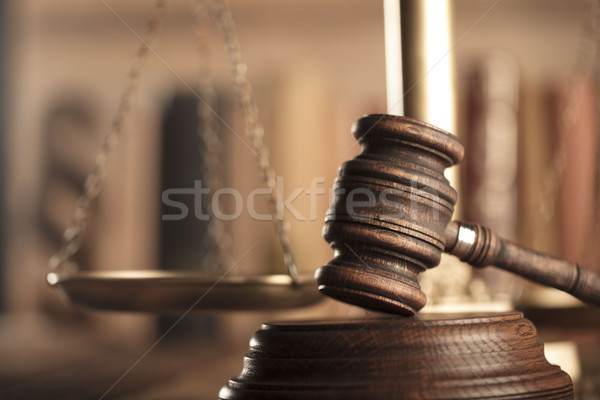 Recht Gerechtigkeit Rechtsanwälte Büro Maßstab Hand Stock foto © zolnierek