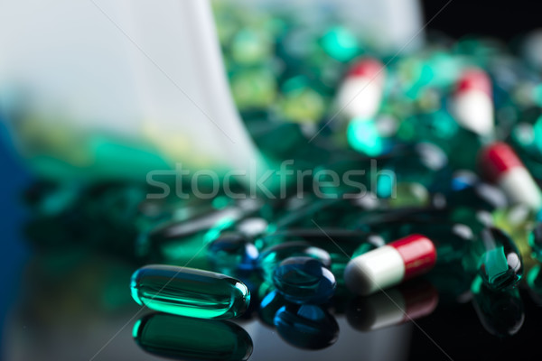 Pharmacy theme – pills. Stock photo © zolnierek