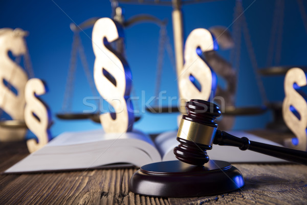 法 小槌 規模 正義 古い 木製のテーブル ストックフォト © zolnierek