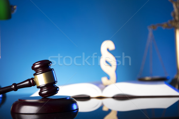 Törvény ügyvéd tanácsadó iroda konzultáció kalapács Stock fotó © zolnierek