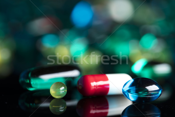Foto stock: Farmacia · pastillas · establecer · diferente · colorido · vidrio